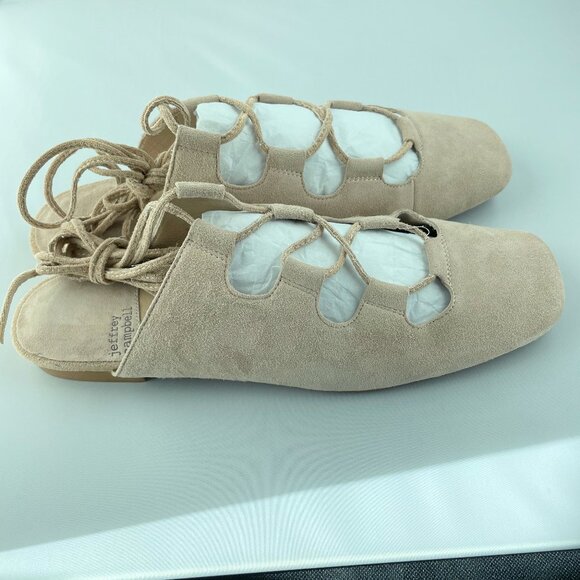 Jeffrey Campbell Tan Lace-Up Flats - Picture 6 of 7